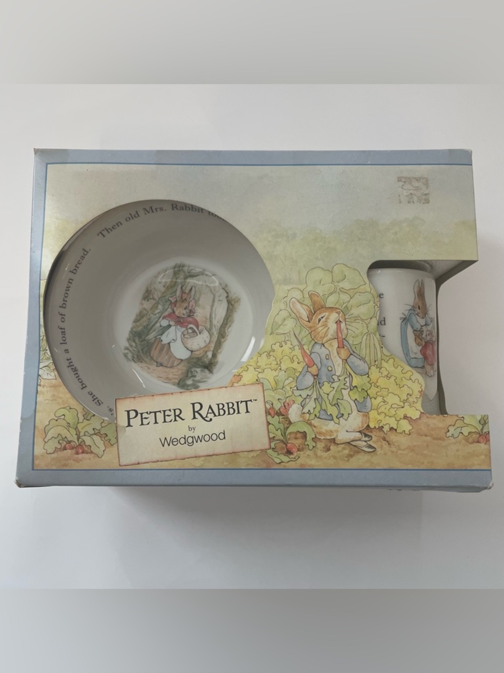 New Vintage Wedgwood Peter Rabbit Dish Set Bowl Plate Cup Beatrix Potter England